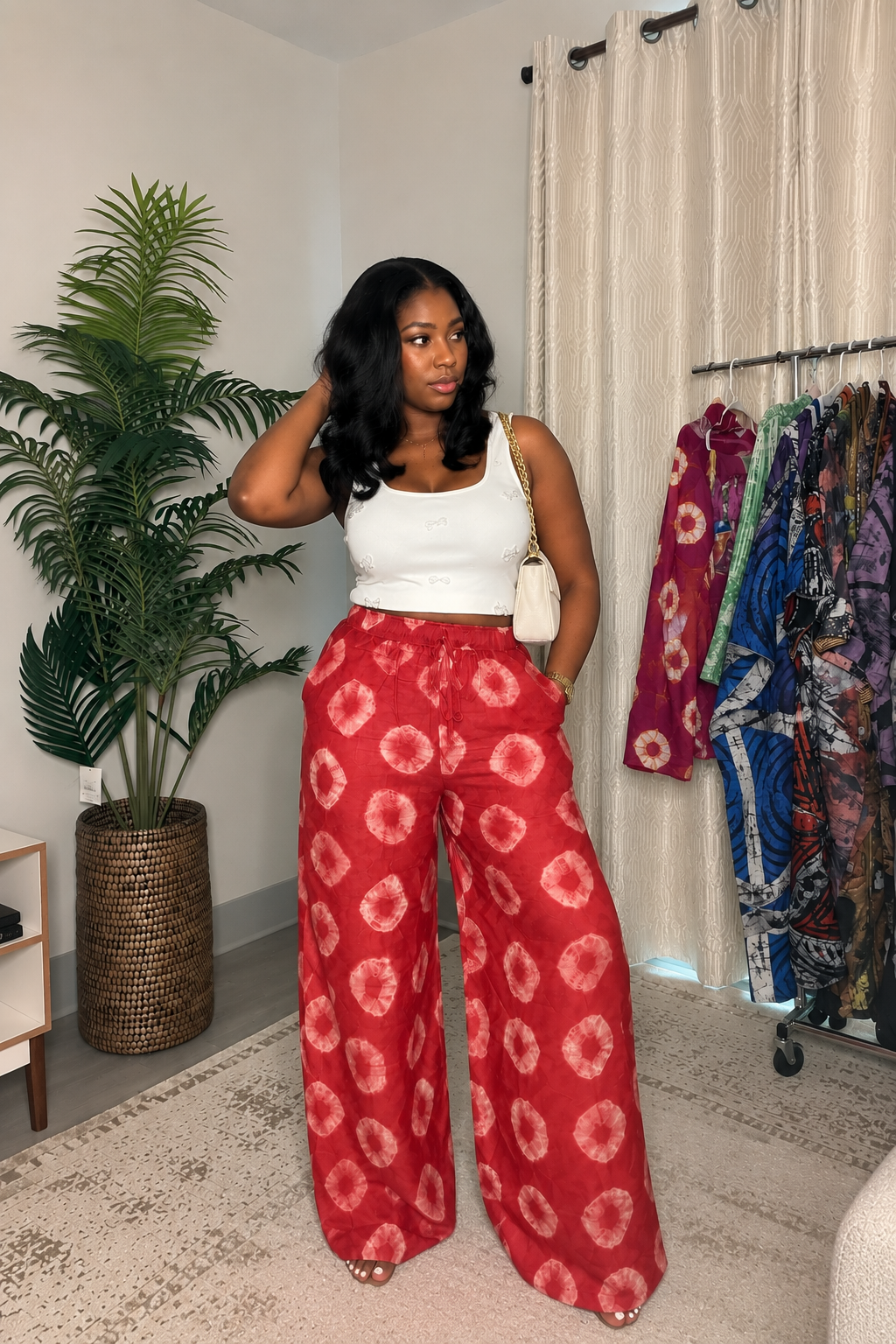 Ruby Tie-Dye Wide-Leg Pants