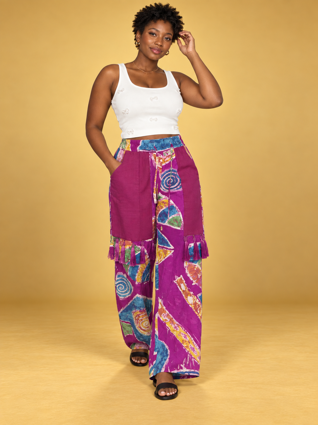 Adire soft cotton pant 